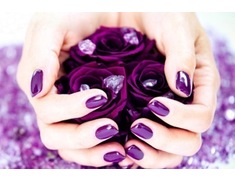 Purple nail polish